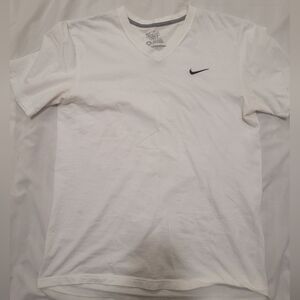 Nike Men's White V-Neck T-Shirt